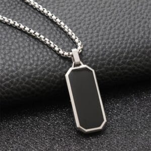 Black Frame Stainless Steel Necklace 3