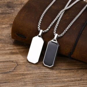 Black Frame Stainless Steel Necklace 4