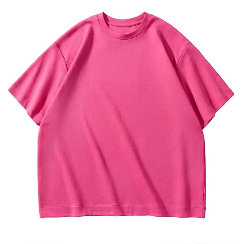 Blend Oversized Tee 300GSM-hot pink front