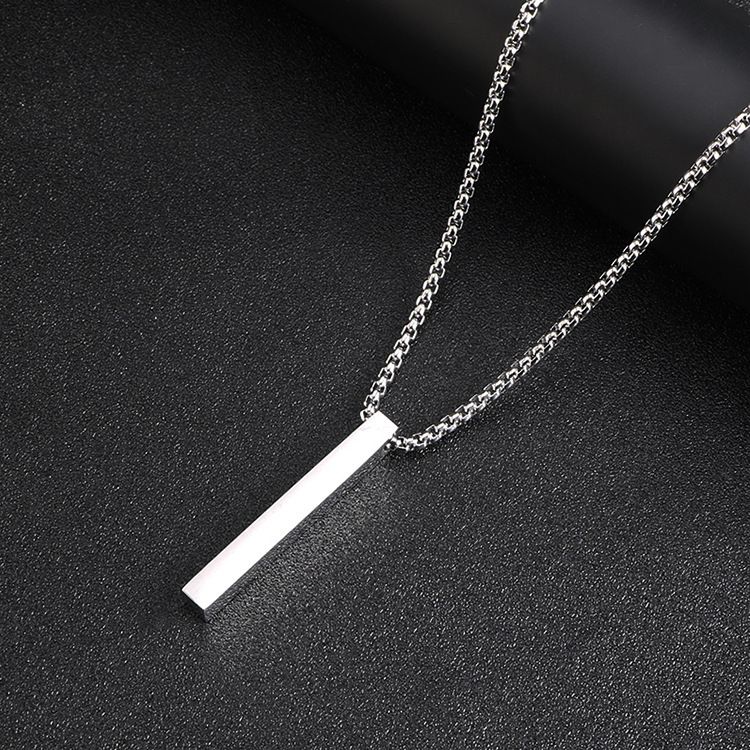 Block Titanium Steel Necklace (3)