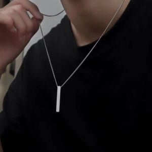 Block Titanium Steel Necklace