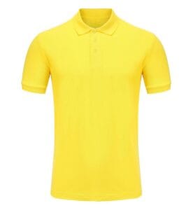 Cotton Polo Tee PGY 1CA03 Banana yellow front