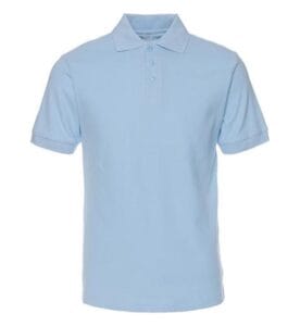 Cotton Polo Tee PGY 1CA03 baby blue front