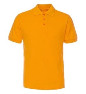 Cotton Polo Tee PGY 1CA03 light orange front