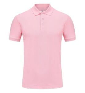 Cotton Polo Tee PGY 1CA03 light pink front