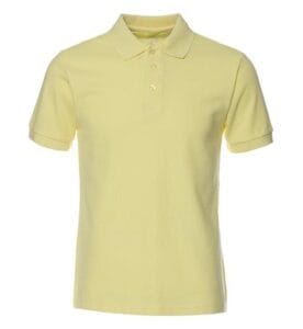 Cotton Polo Tee PGY 1CA03 light yellow front