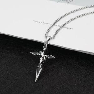 Cross With Ring Stainless Steel Necklace 2
