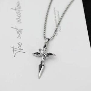 Cross With Ring Stainless Steel Necklace 3