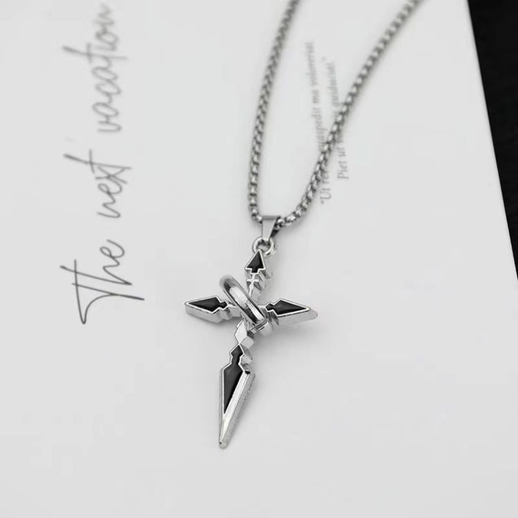 Cross With Ring Stainless Steel Necklace (3)