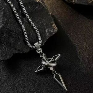 Cross With Ring Stainless Steel Necklace
