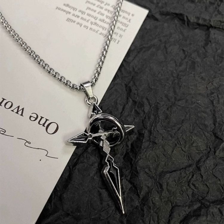 Cross With Ring Stainless Steel Necklace (4)