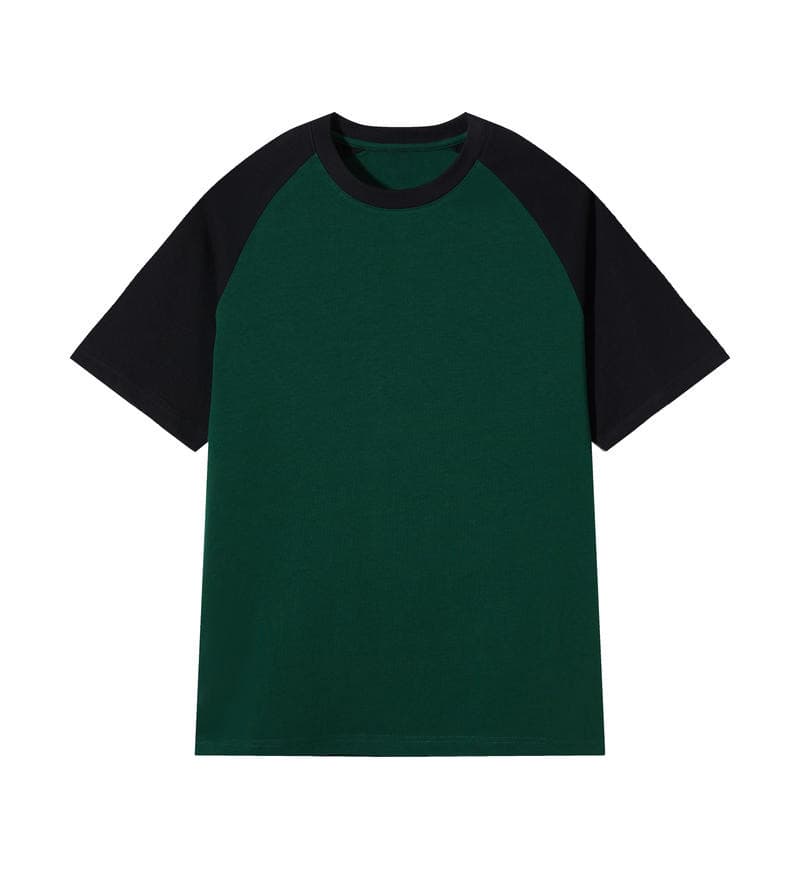 Duo Tone Oversized Tee-black and green front