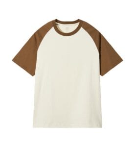 Duo Tone Oversized Tee brown beige front