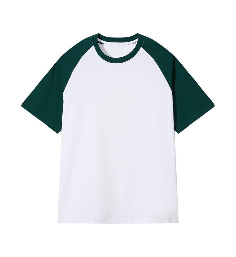 Duo Tone Oversized Tee-green and white front