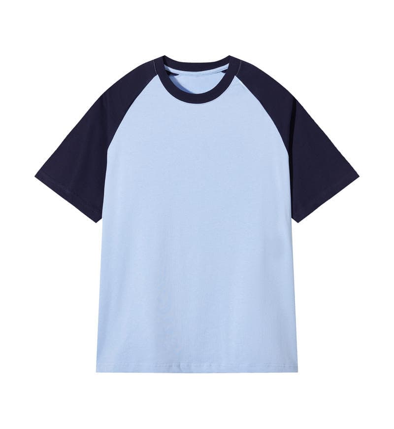 Duo Tone Oversized Tee-navy and blue front_