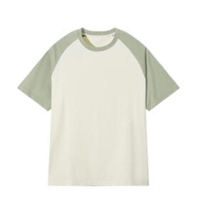 Duo Tone Oversized Tee olive and beige front