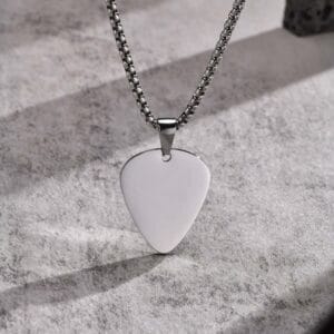 Guitar Pick Stainless Steel Necklace 2
