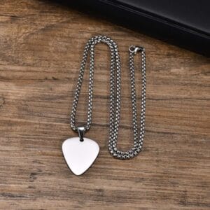 Guitar Pick Stainless Steel Necklace 4