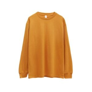 Long Sleeve Tee 250GSM dark orange Front