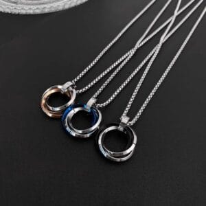Luxury Ring Titanium Steel Necklace 3
