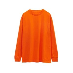 Oversized Long Sleeve Tee 250GSM bright orange
