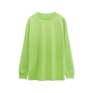 Oversized Long Sleeve Tee 250GSM lime green