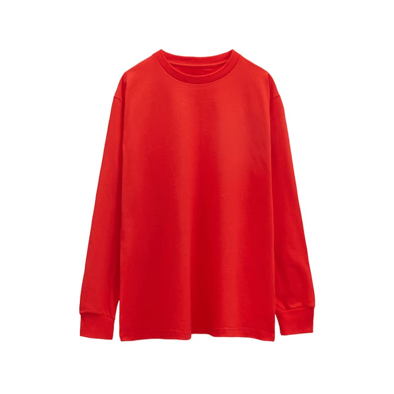 Oversized Long Sleeve Tee 250GSM-red