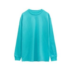 Oversized Long Sleeve Tee 250GSM tiffany blue