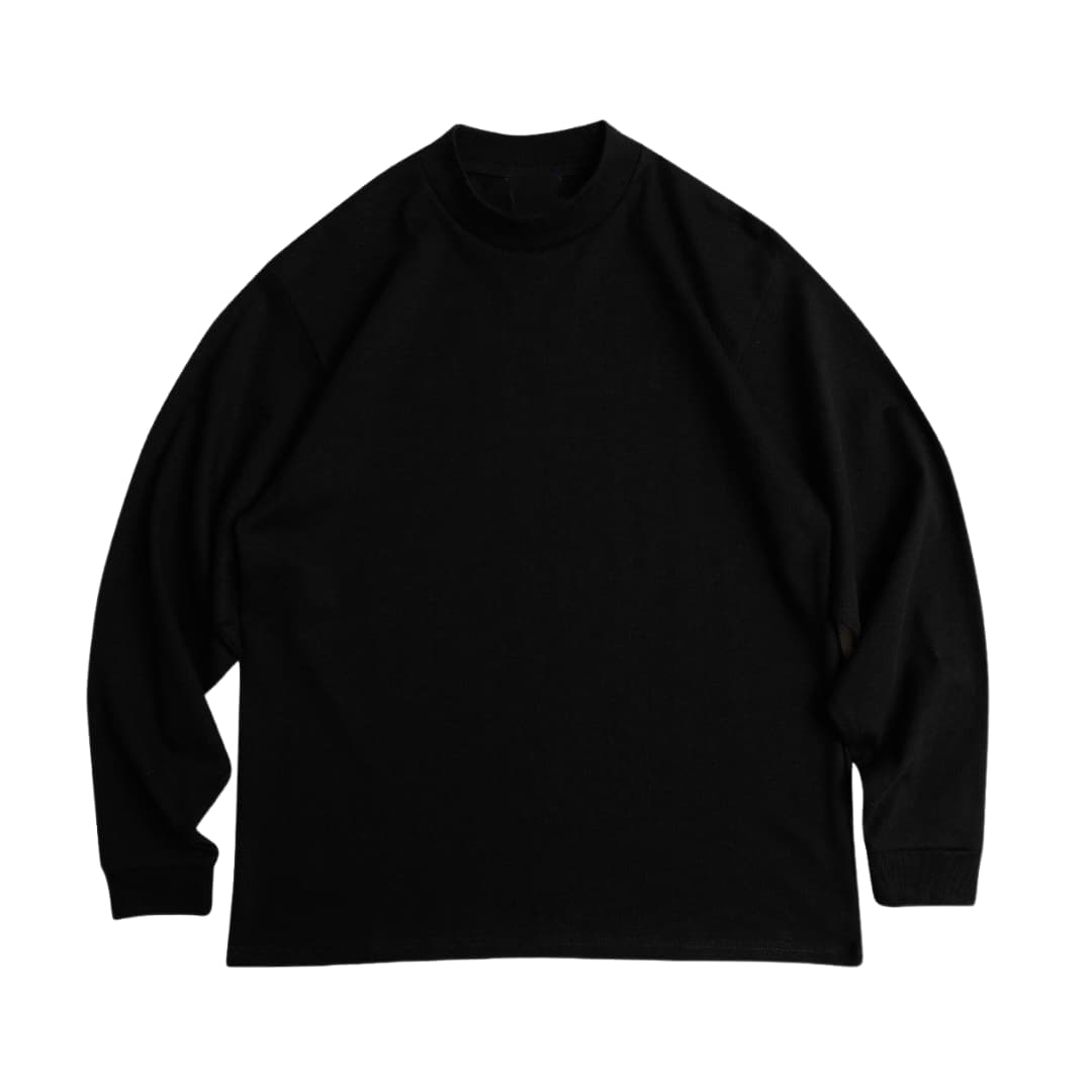Oversized Long Sleeve Tee 400GSM-Black Front
