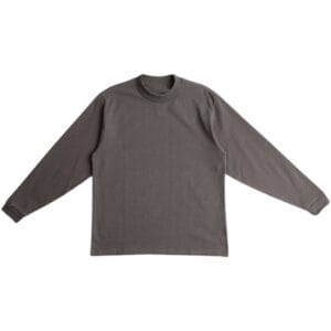 Oversized Long Sleeve Tee 400GSM charcoal Front