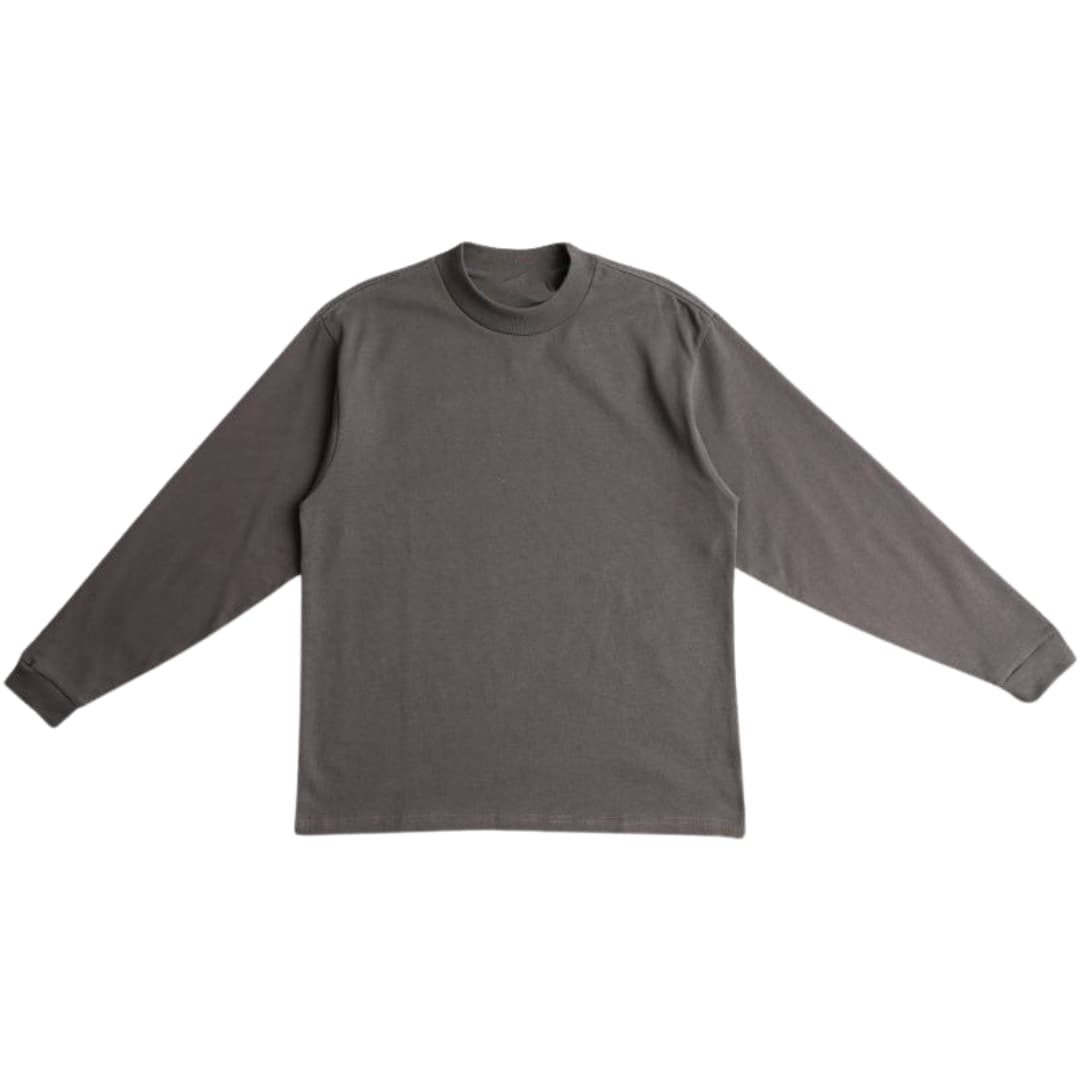 Oversized Long Sleeve Tee 400GSM-charcoal Front