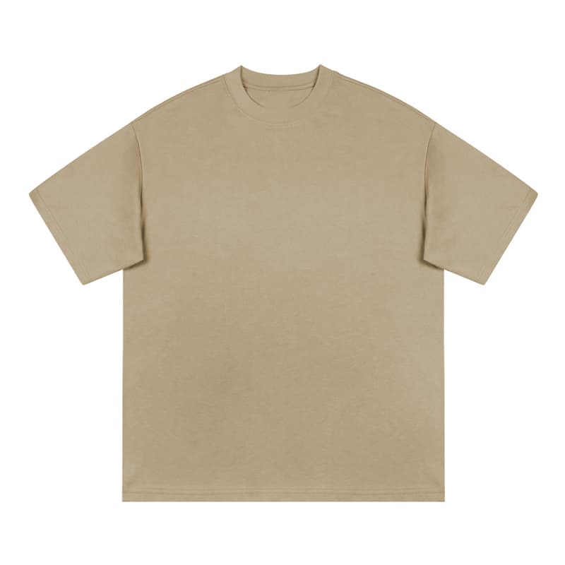 Oversized Reinforced Collar 250GSM-KHAKI FRONT.png