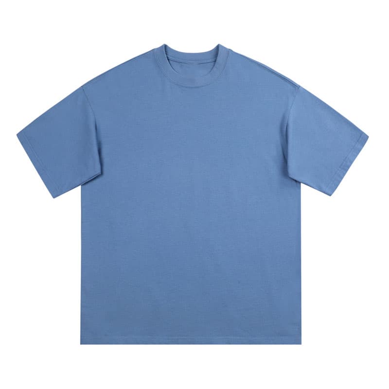 Oversized Reinforced Collar 320GSM-BLUE FRONT