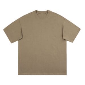 Oversized Reinforced Collar 320GSM LIGHT BROWN FRONT