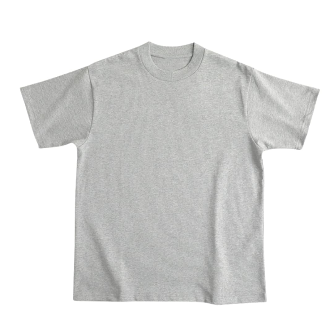 Oversized Reinforced Collar 400GSM-grey front