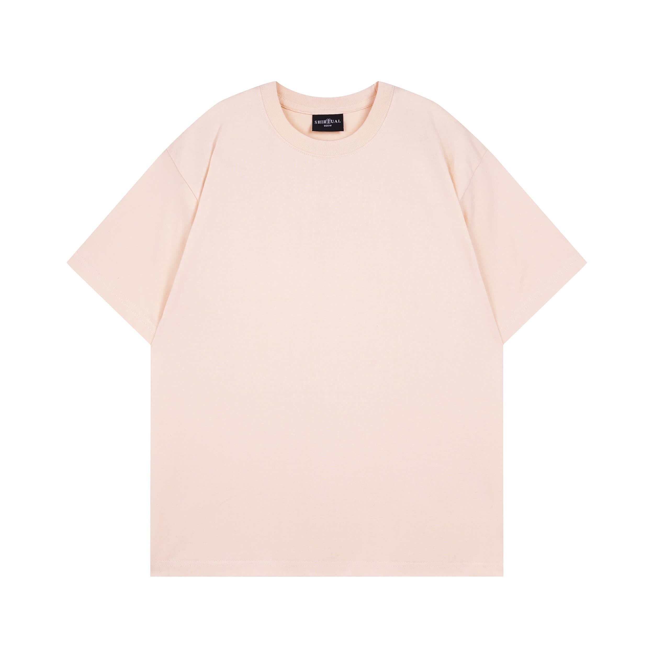 Oversized Tee 240GSM-white pink