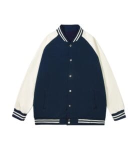 Oversized Varsity Jacket PGY D998 navy front
