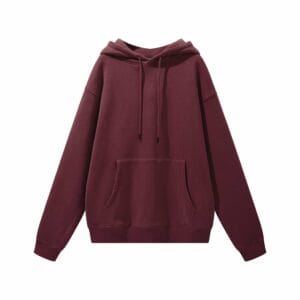 Premium Hoodie BE wine red front