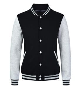Premium Varsity Jacket PGY D312 black front
