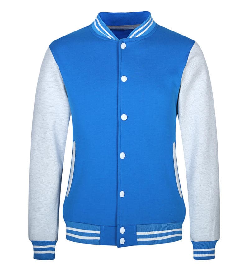 Premium Varsity Jacket PGY-D312-light blue front