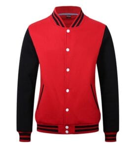 Premium Varsity Jacket PGY D312 red black front