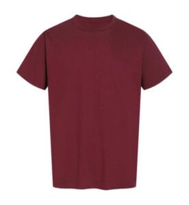Regular Tee T1800 maroon front