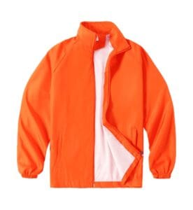TS 112 Basic Windbreaker with no sleeve line Orange front