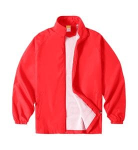 TS 112 Basic Windbreaker with no sleeve line Red front