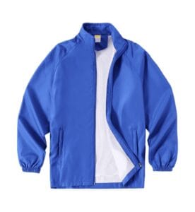TS 112 Basic Windbreaker with no sleeve line royale blue front