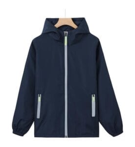 TS 951 Windbreaker reflective zip w hood Navy front