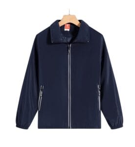 TS 953 Reflective Zipper Windbreaker Navy Front
