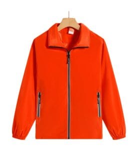 TS 953 Reflective Zipper Windbreaker Orange Front