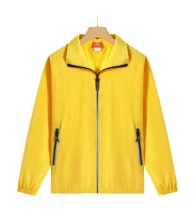 TS 953 Reflective Zipper Windbreaker Yellow Front