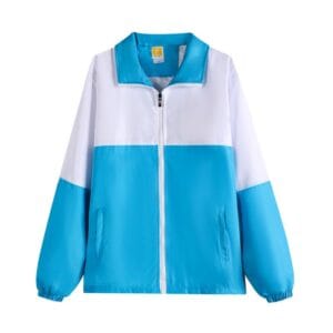 TS 982 2 Tone colur windbreaker No hood Light blue front